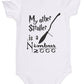 Jovigear My Other Stroller Is A Nimbus 2000' / Harry Potter Cute Baby Onesie Spell Bodysuit Romper (12M, White)