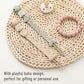 Yiveko Pacifier Holder Clips For Baby - Silicone Paci Binky Clips 4Pcs - Animal Design Rainbow-Ivory+Blush