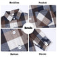 Fuermos Toddler Baby Boy Girls Outfits Plaid Flannel Long Sleeve Shirt Tops Kid Clothes(2-3T)