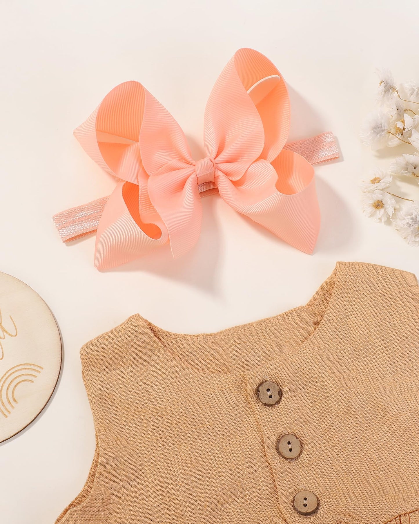 Jollybows 20Pcs Baby Girls Grosgrain Ribbon Hair Bows Headbands 6' Elastic Hair Band Hair Accessories For Infants Newborn (Mult