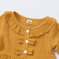 18 Months Girl Clothes Toddler Baby Girl Outfits Ruffle Long Sleeve Top Ripped Denim Jeans 2Pcs Pant Set Boutique 18-24 Months G