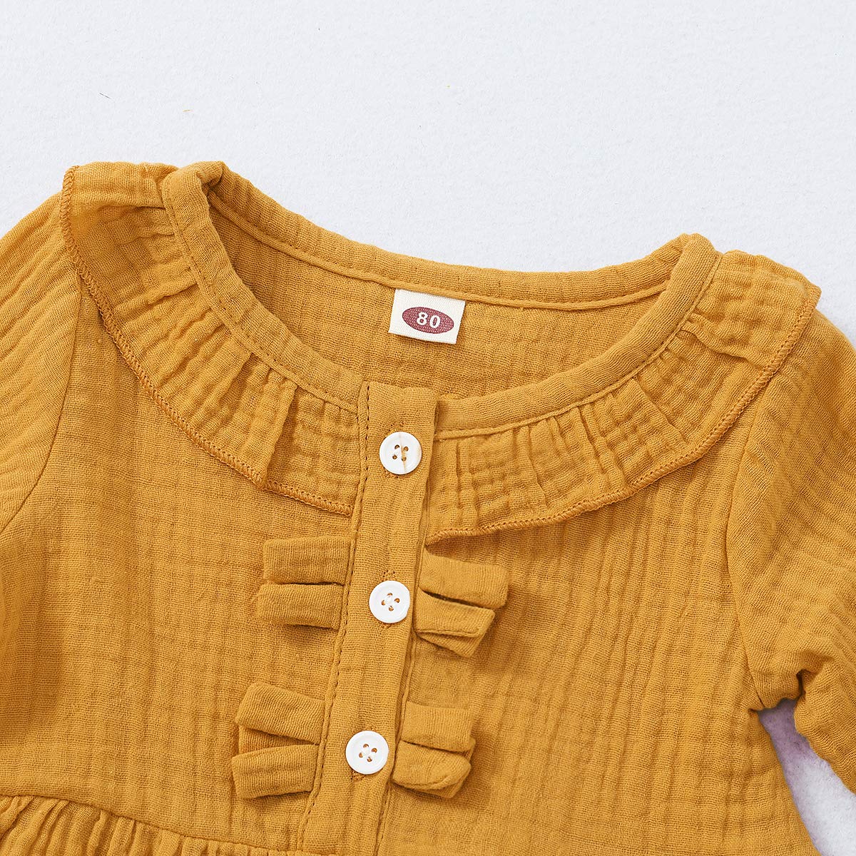 18 Months Girl Clothes Toddler Baby Girl Outfits Ruffle Long Sleeve Top Ripped Denim Jeans 2Pcs Pant Set Boutique 18-24 Months G
