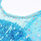 Jerrisapparel Girls Princess Costume Birthday Party Christmas Fancy Dress Up (4T, Blue With Accessories)