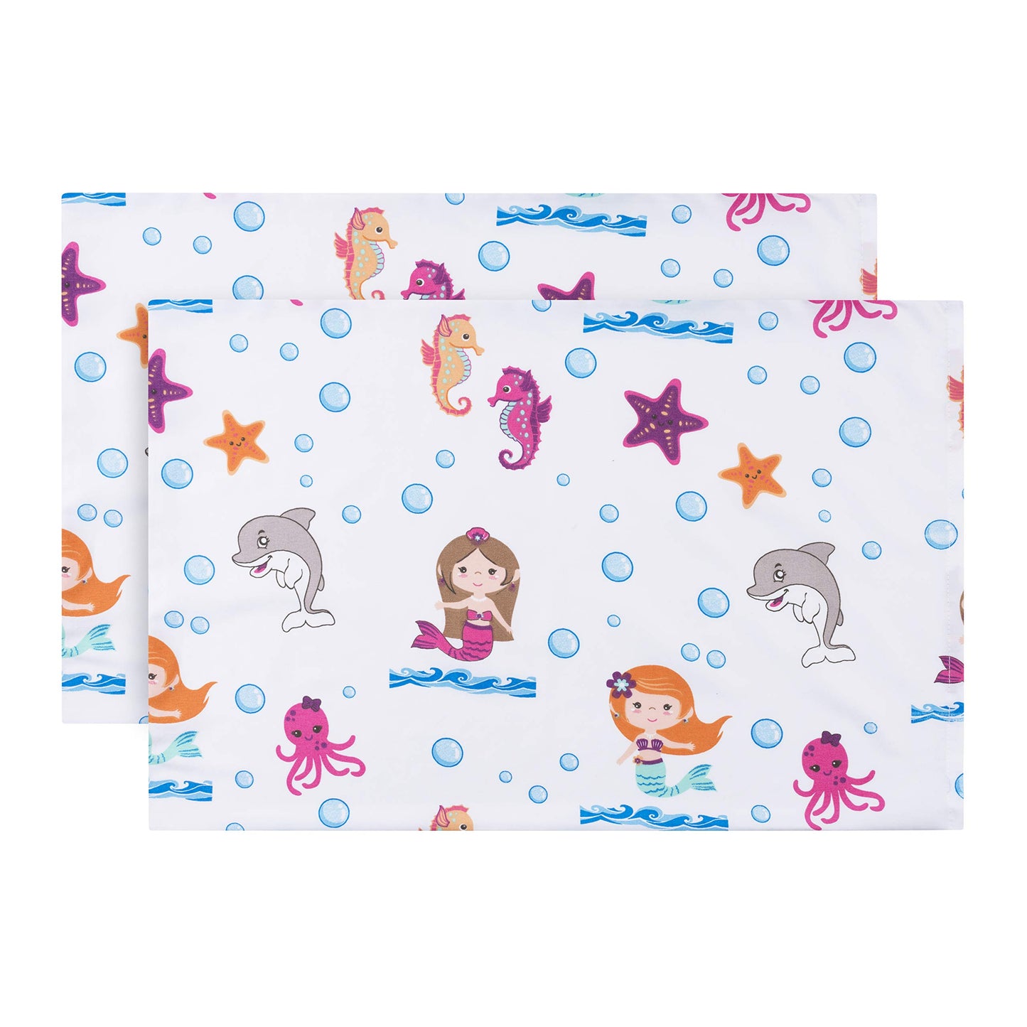 Everyday Kids 2-Pack Toddler Travel Pillowcases -100% Soft Microfiber, Breathable And Hypoallergenic - 14' By 20' Kids Pillowc