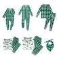 Honestbaby Baby 2-Piece Organic Cotton Holiday Family Jammies Pajamas, Emerald Painted Buffalo, 24 Months