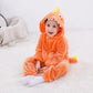 Lolanta Toddler Boy Girl Halloween Costumes Jumpsuit Dinosaur Soft Animal Bodysuit Rompers For Kids Birthday Gift (Orange, 2-3T)