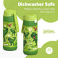 Jarlson Kids Water Bottle With Straw - Charli - Insulated Stainless Steel Water Bottle - Thermos - Girlsboys (Dinosaur Star, 12