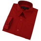 Big Boy'S Long Sleeves Solid Dress Shirt #Jl32 (18, Red)