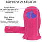 N'Ice Caps Little Kids And Baby Easy-On Sherpa Lined Fleece Mittens - 2 Pair Pack (Purple Hearts/Fuschia Hearts, 2-3 Years)