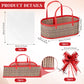 Reallnaive Baskets For Gifts Empty Large Woven Bamboo Basket For Valentine Baby Shower Birthday Party Empty Gift 15.75 X 7.87 X
