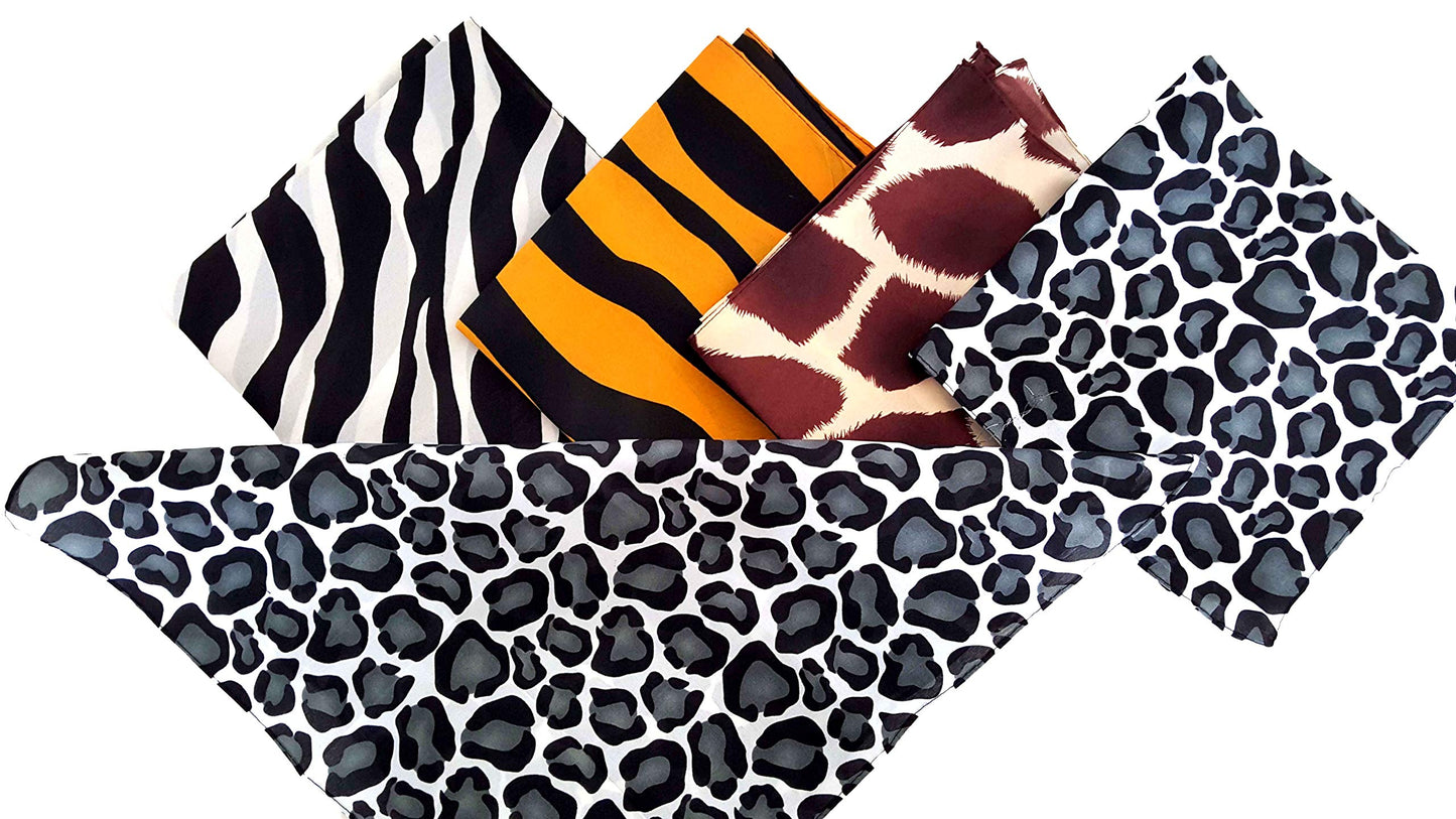 Playscene Bandana'S For Children Or Adults (12 Animal Print)