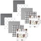 Hudson Baby Unisex Baby Flannel Cotton Washcloths 10-Pack, Farm Friends Grey, One Size