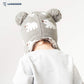 Langzhen Toddler Kids Infant Winter Hat,Earflap Knit Warm Cap Fleece Lined Beanie For Baby Boys Girls (Polar Bear - Grey, S(46-4
