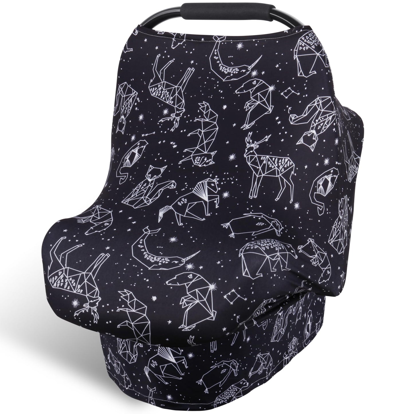 Rquite Baby Car Seat Cover, Carseat Cover Girls Boy, Stretchy Infant Car Seat Cover, Breathable Baby Carrier Cover, Soft Car Sea