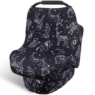 Rquite Baby Car Seat Cover, Carseat Cover Girls Boy, Stretchy Infant Car Seat Cover, Breathable Baby Carrier Cover, Soft Car Sea