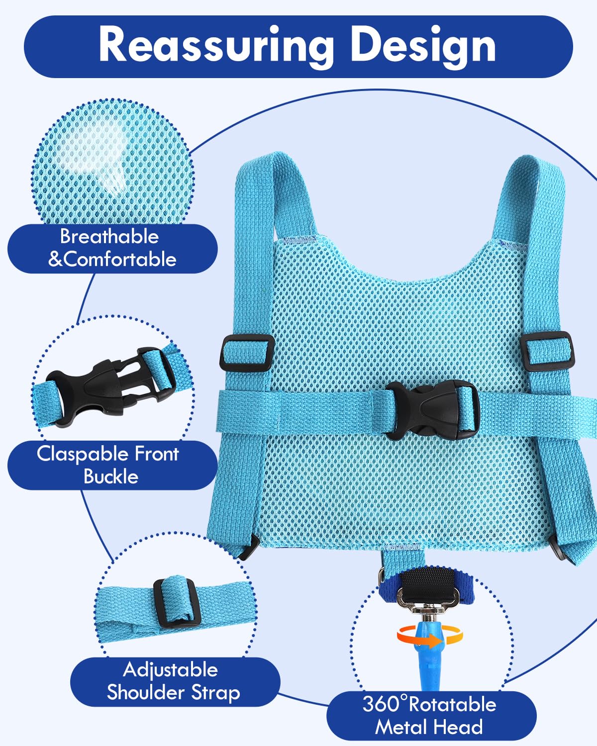 Lehoo Castle Toddler Leash, Toddler Harness With Leash With Anti Lost Wrist Link For Kids, Baby Leash With Key, Kids Leashes For