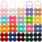 Qearl Hair Ties, 40 Pieces Pom Pom Elastic Hair Ties - 20 Colors Fluffy Velvet Ponytail Holders And Rubber Bands For Baby Girls,