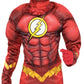 Costumes Usa The Flash Muscle Halloween Costume For Boys, Dc Comics: The New 52, Small (4-6), Includes Jumpsuit, Mask