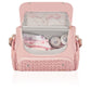 Hannah & Sophia Belle Convertible Baby Diaper Backpack & Bag In Pink Polyester With Classic Style