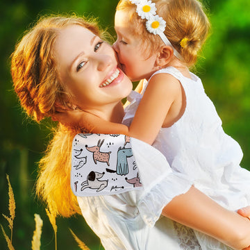 Satinior Sublimation Blank Baby Burp Cloths 5 Pieces Blank Baby Bibs Soft Absorbent Burping Solid White Unisex Boys Girls Burp C