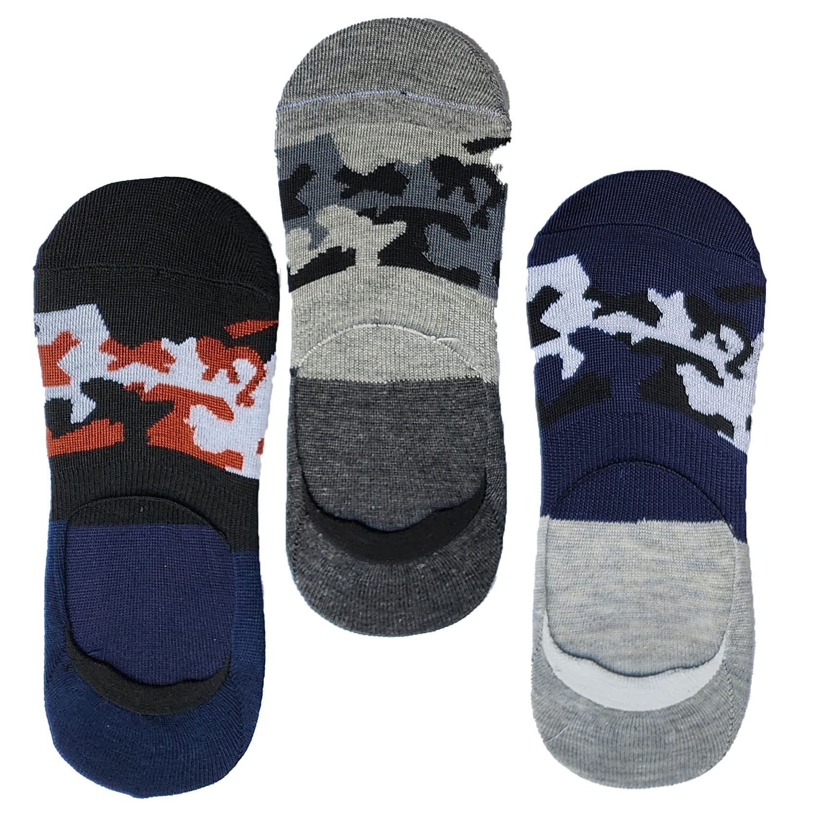 Queery Men Cotton No Show Invisible Loafer Socks Pack Of 3 D13