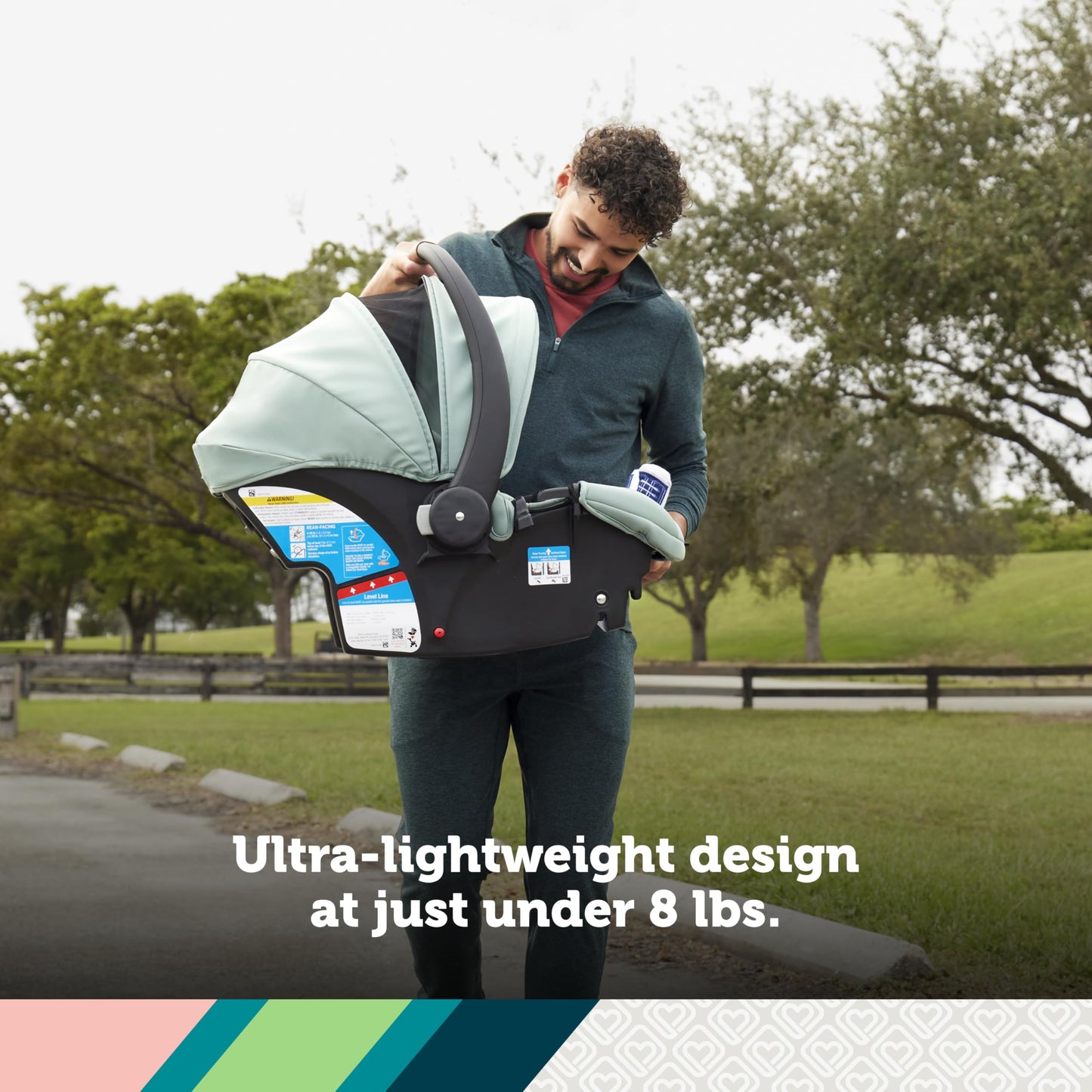 Safety 1St Onboard Slide Dlx Infant Car Seat W/Safetyslide Base, Easy-Install Rigid Latch, Lightweight Rear-Facing Seat, Newborn