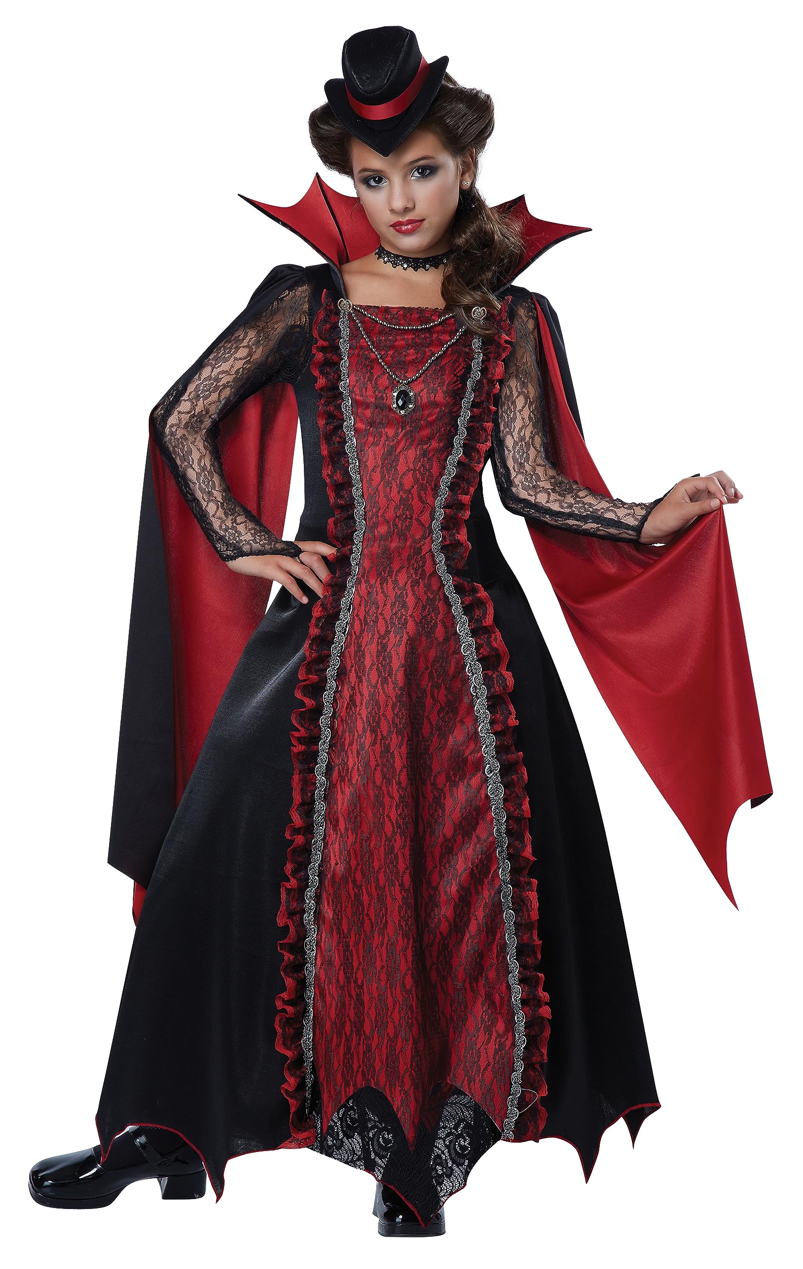 California Costumes Girls Victorian Vampira, Large
