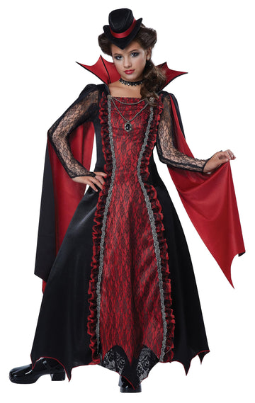 California Costumes Girls Victorian Vampira, Large