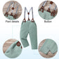 Yallet Toddler Baby Boy Clothes Suit Gentleman Wedding Outfits, Formal Dress Shirt+Bowtie+Suspender Pants(Light Green, 4-5T)