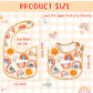 2Ooya 7Pcs Cotton Waterproof Baby Bibs Adjustable Hook Loop Closure Baby Bib With Rainbow Pattern Unisex Newborn Baby Food Bib F