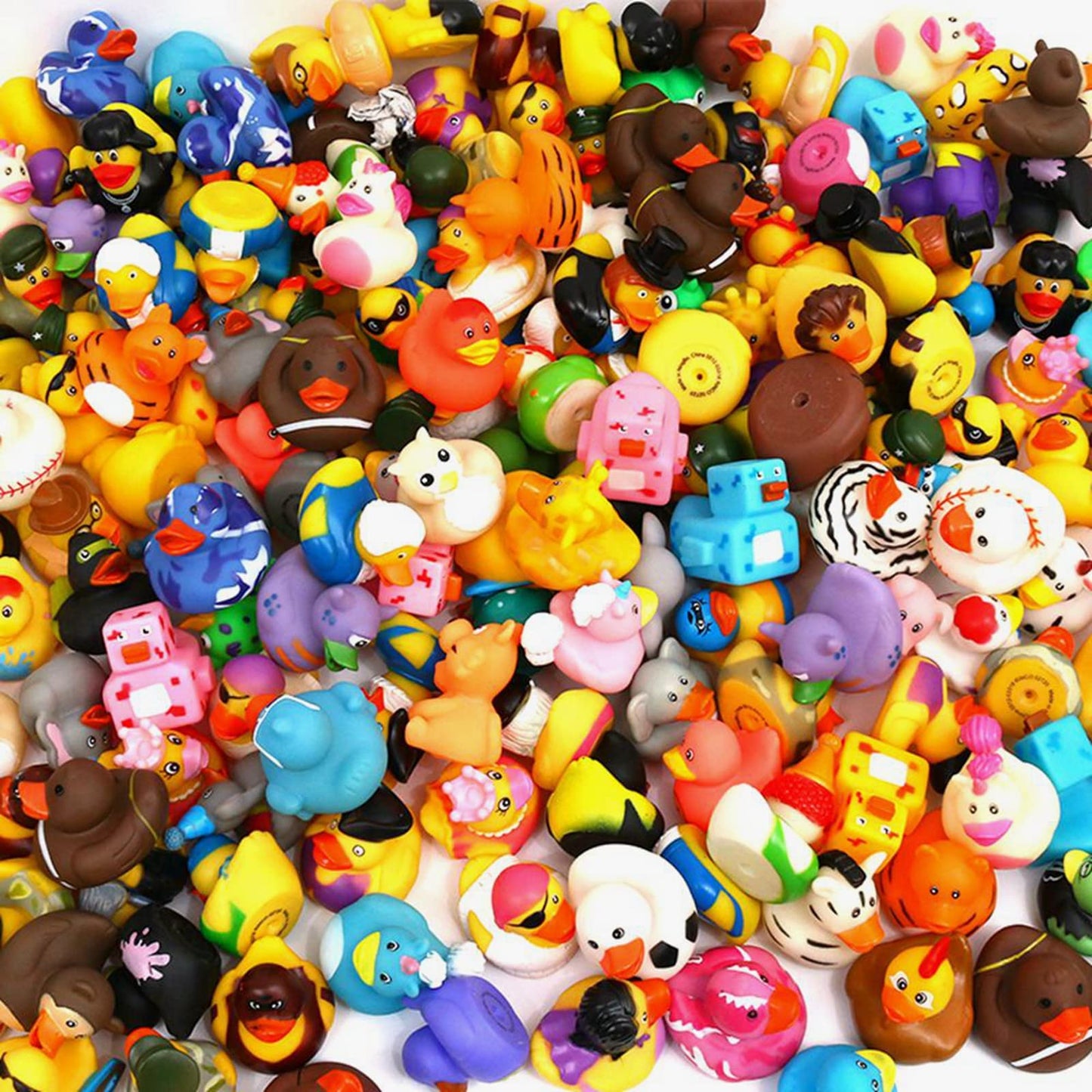 XY-WQ 100 Pack Rubber Duck for Jeeps Ducking - 2.3 Inch Bulk Floater Duck for Kids - Baby Bath Toy Assortment - Party Favors, Bi