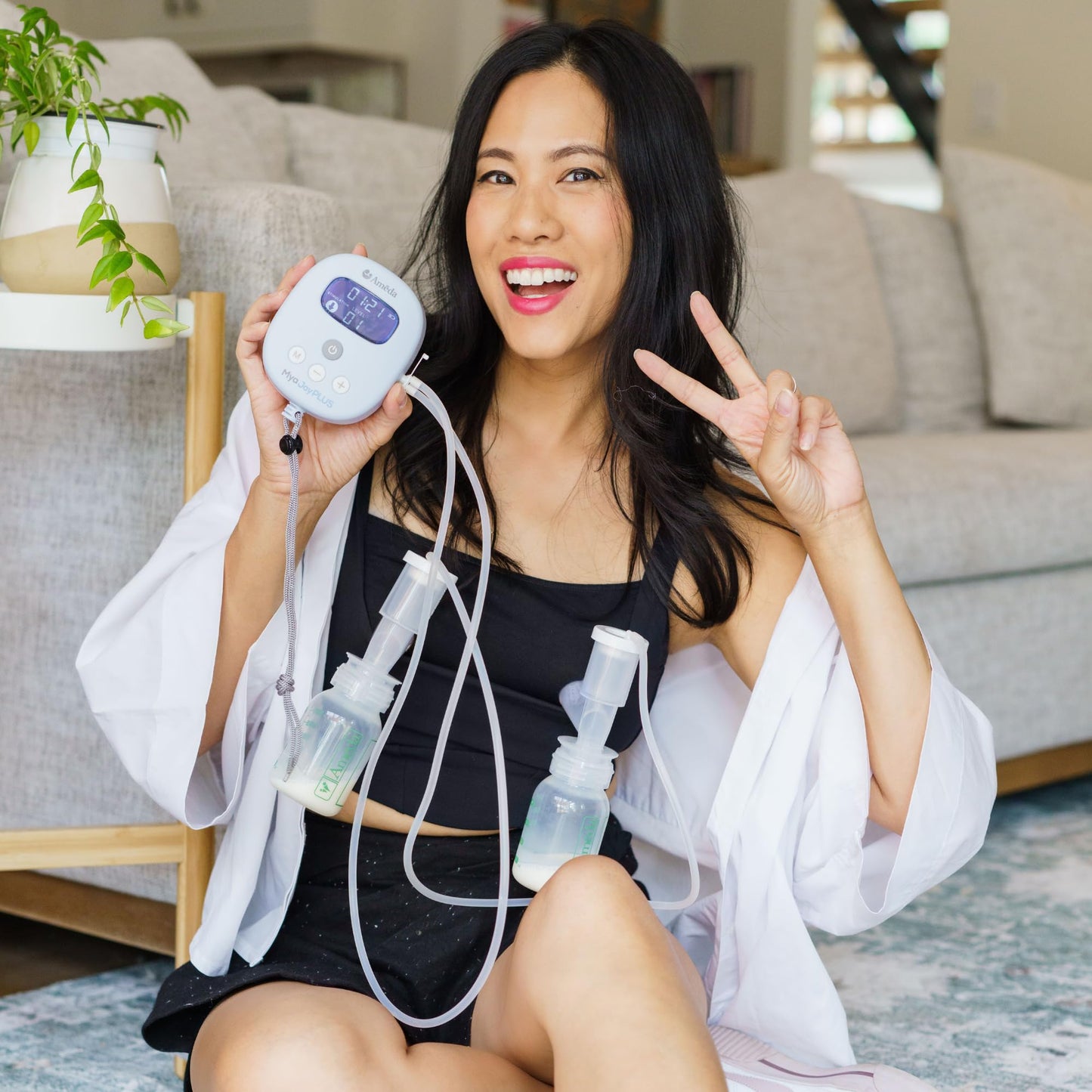 Ameda Mya Joy Plus Electric Breast Pump | Rechargeable | Hospital Grade | Includes Hygienikit & Ameda Pump Parts | Portable Brea