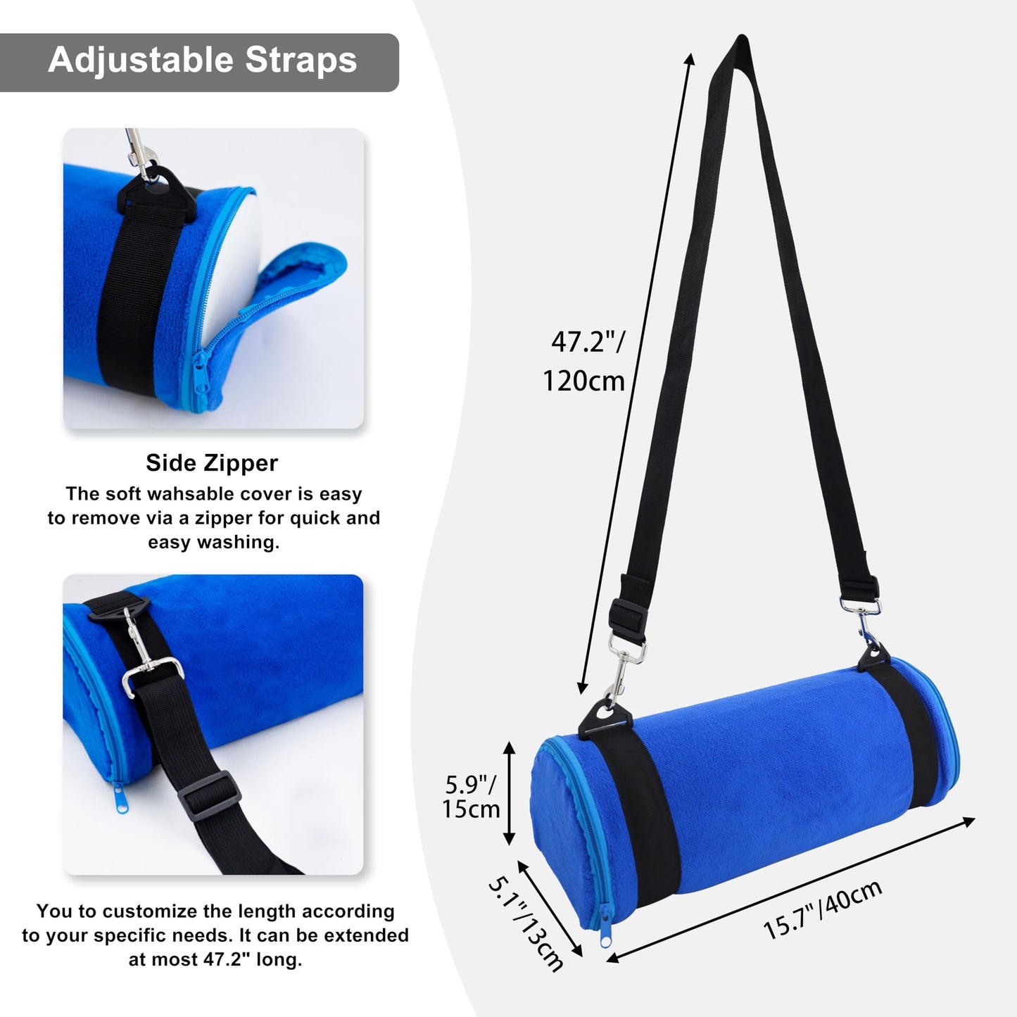 Kalnweis Car Seat Foot Rest For Kids - Booster Seat Pillow With Long Adjustable Strap - Convenient Supportive Accessory For Todd