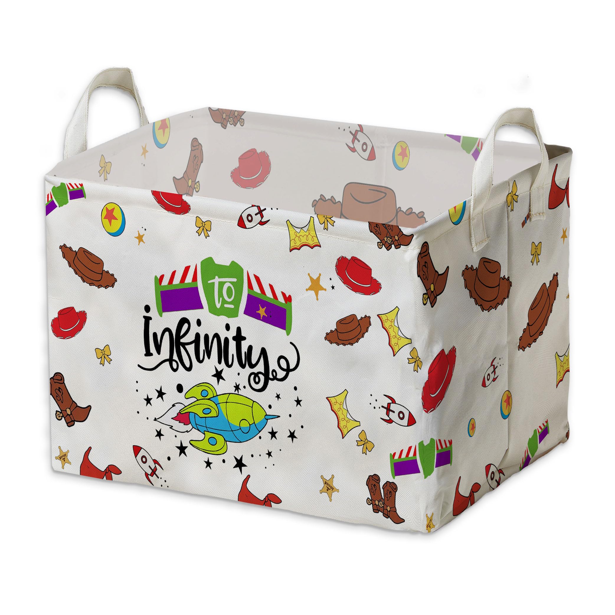 Toy Inspired Story Storage Nursery Basket With Hard Bottom Large Squar – Cutebab WBCBBB0DM5HK9C9