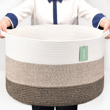 Bosroty Extra Large Blanket Basket 87L, Laundry Basket, Laundry Hamper, Xxxl Storage Basket, Woven Basket, Toy Basket, Clothes B