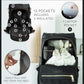 Mia + Sophia Leather Diaper Bag Backpack With Usb Charging Port, Changing Pad, Stroller Straps, And Bottle Holder (Black Mia)