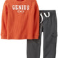 Carter'S 2 Piece Thermal Top Set (Baby) - Orange-3 Months
