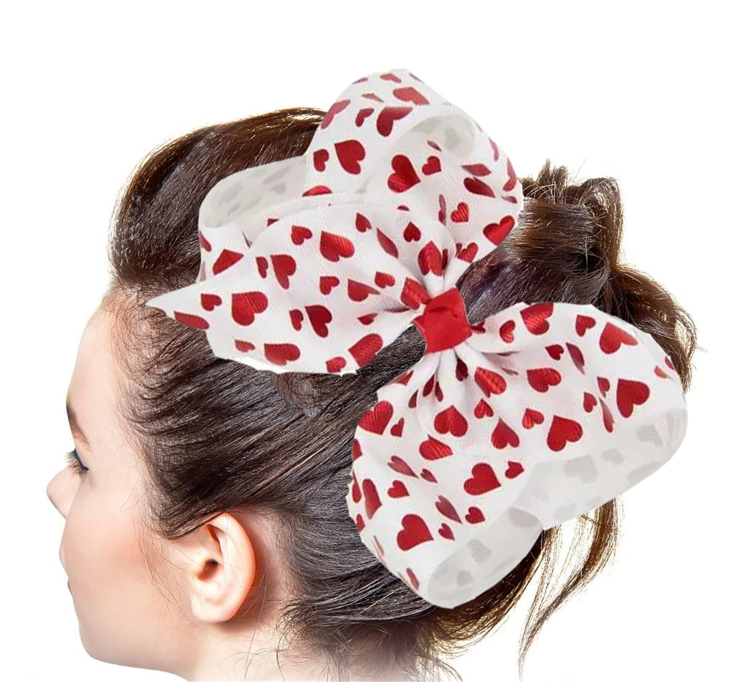 Valentine'S Day Red Hair Clips Headband Bow Baby Girls Red Hair Band Bowknot Rose Heart-Shaped Hair Pins Hair Barrettes Accessor