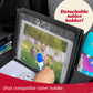 Lusso Gear Car Seat Tray - 1-Pack Black - 600D Oxford Lap Desk Organizer & Tablet Stand with Dry-Erase Surface, Snack & Cup Hold