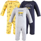 Hudson Baby Unisex Baby Cotton Coveralls, Construction, 6-9 Months