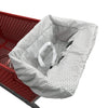 Portable Shopping Cart Cover, High Chair And Grocery Cart Covers For Babies, Kids, Infants & Toddlers, Attached Carry Bag (Gray