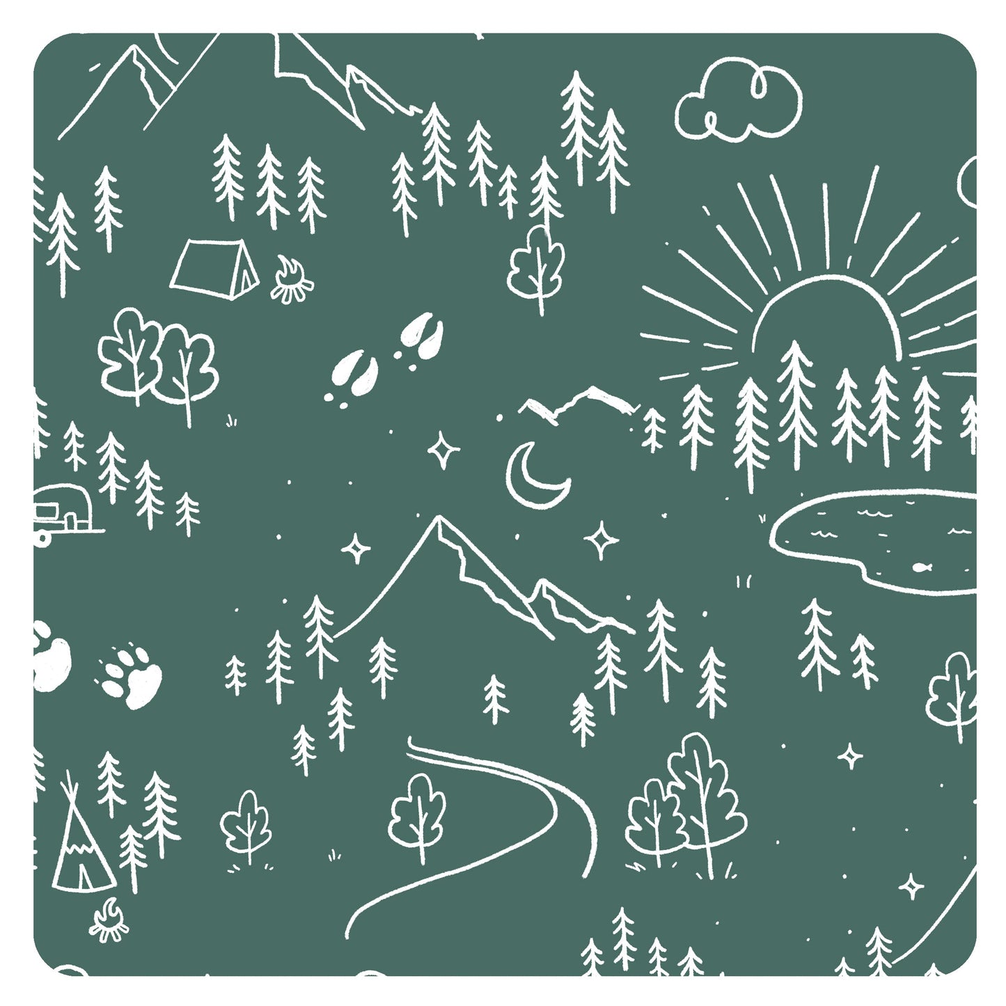 Bapronbaby Pine Forest Splash Mat - Waterproof Catch-All For Under High Chairs, Floors, Tables, Playtime Or Arts & Crafts - Mach