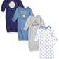 Hudson Baby Unisex Cotton Gowns, Baseball, 0-6 Months