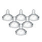 Dr. Brown'S Natural Flow Level 4 Wide-Neck Baby Bottle Silicone Nipple, Fast Flow, 9M+, 100% Silicone Bottle Nipple, 6 Pack