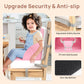Toddler Booster Seat For Dining Table, Portable Kids Seat With Safety Buckles, High Cushion For Travel With Non-Slip Bottom, One