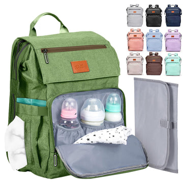 Pillani Baby Diaper Bag Backpack - Baby Bag For Boys & Girls, Diaper Backpack - Large Travel Diaper Bags W/Changing Pad - Baby R