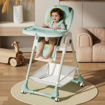 R For Rabbit Marshmallow High Chair For Baby, Multiple Recline Position High Chair With 7 Level Height Adjustment And 3-Recline 