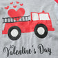 Boys Pajamas Valentines Day Clothes Fire Truck With Love Heart Pjs Toddler Sleepwear Kids Pant Set 7T