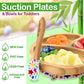 Nutrichef Round Bamboo Baby Plate, Star Plate