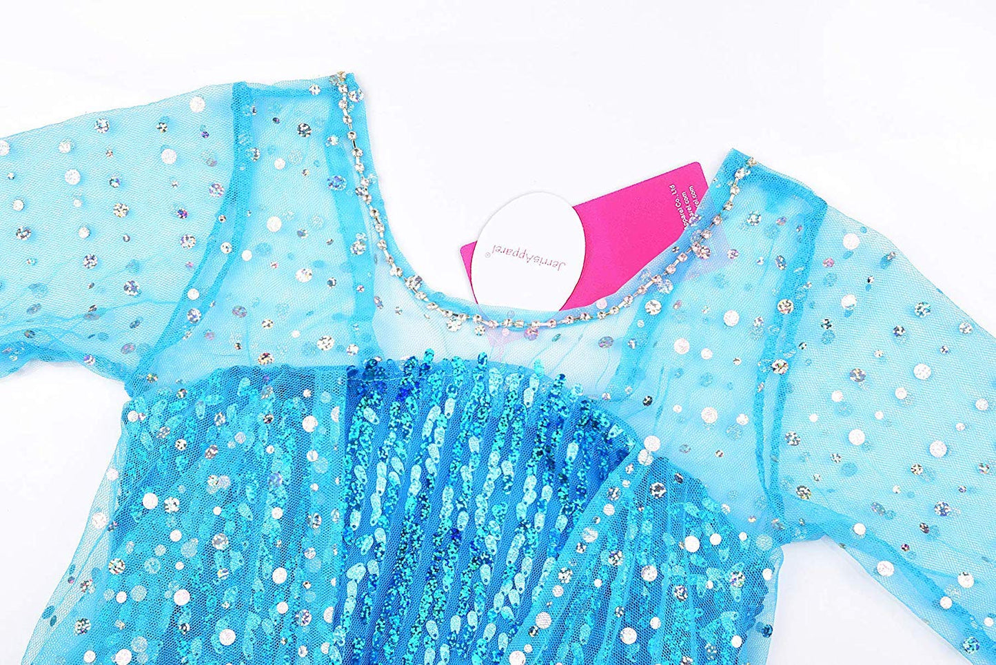 Jerrisapparel Girls Princess Costume Birthday Party Christmas Fancy Dress Up (7, Blue With Accessories)